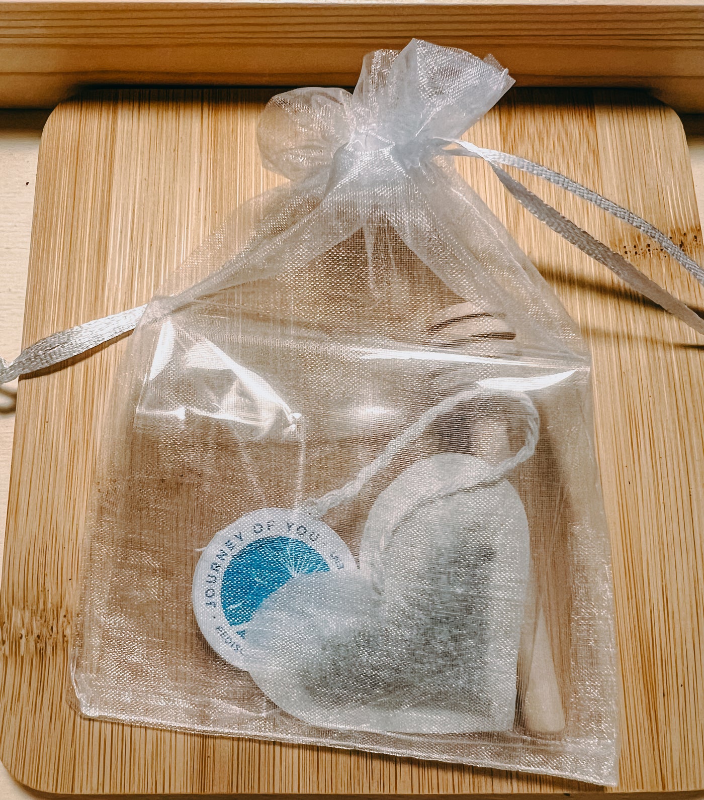 Custom Listing: Heart Shaped Tea Bag 50, 50 Mini Honeycomb Stick, 50 Organza Bags, Black Tea & Peach