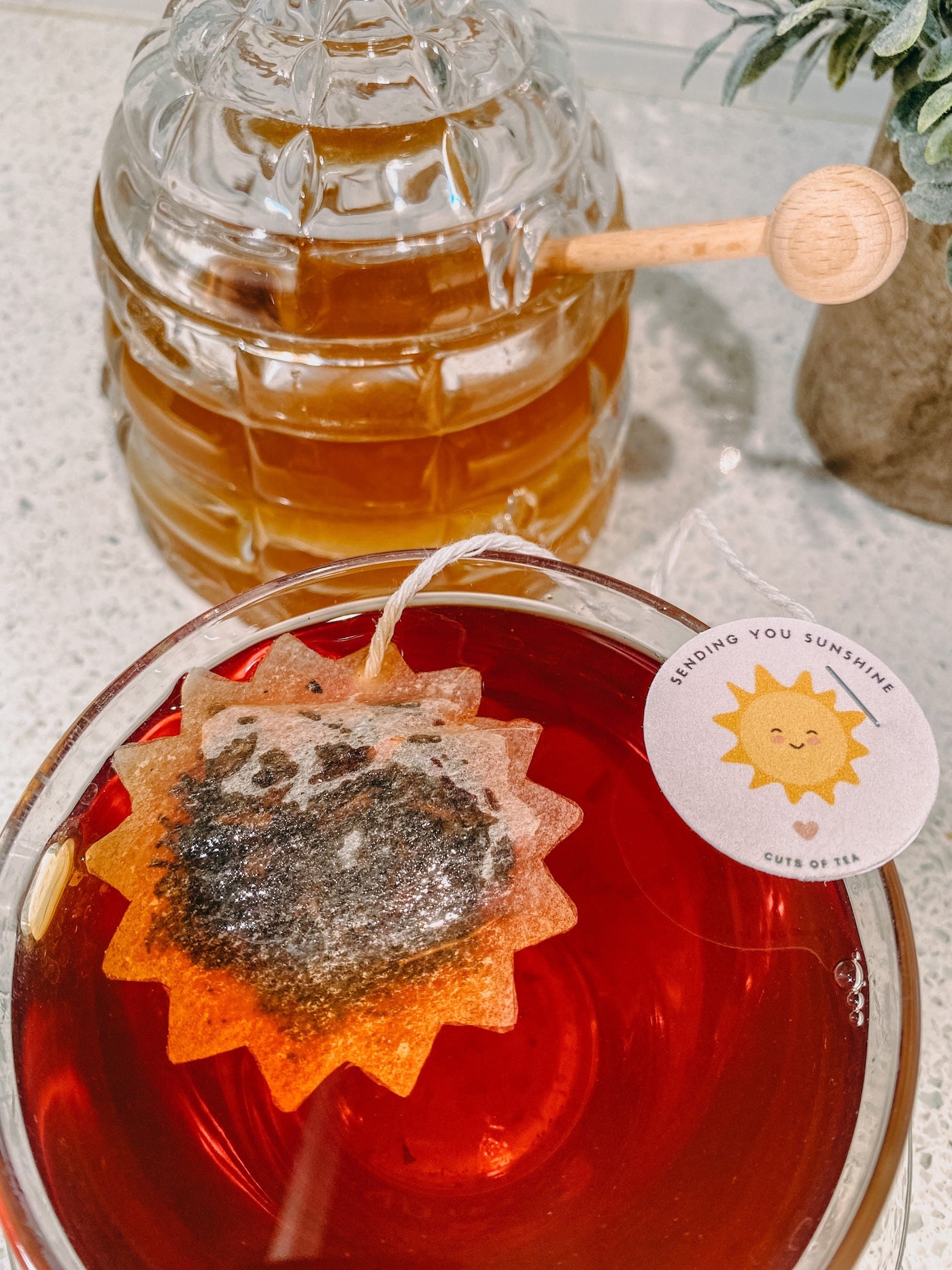 Sending Sunshine Shaped Tea Bag