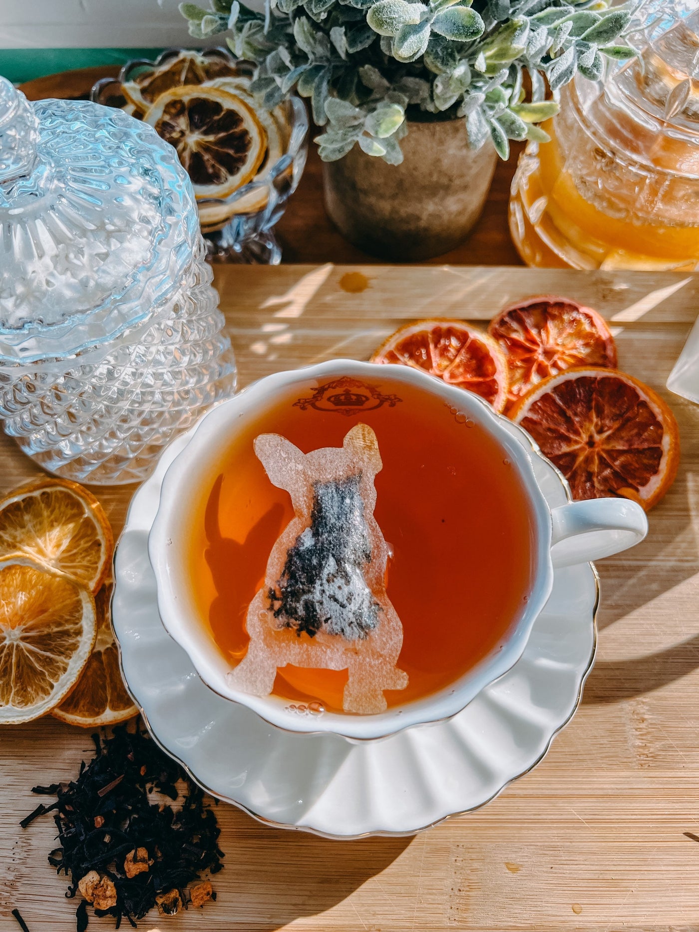 French Bulldog Shaped Tea Bags