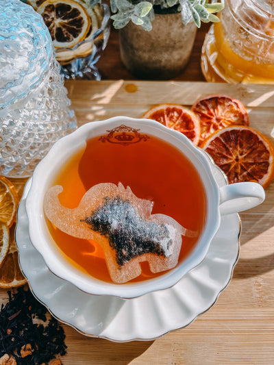 Baby Shower Elephant Tea Bag w/HoneyComb Stick