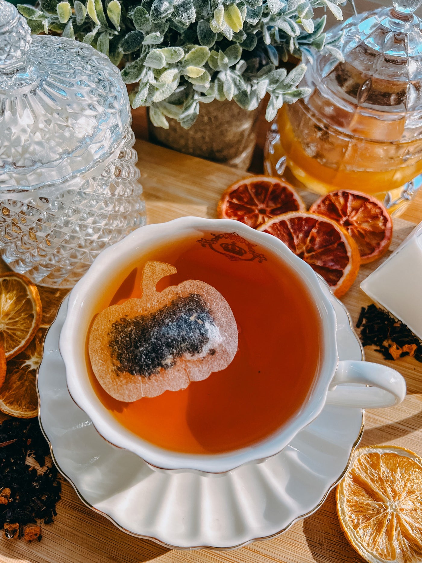 Autumn Pumpkin Shaped Tea Bags